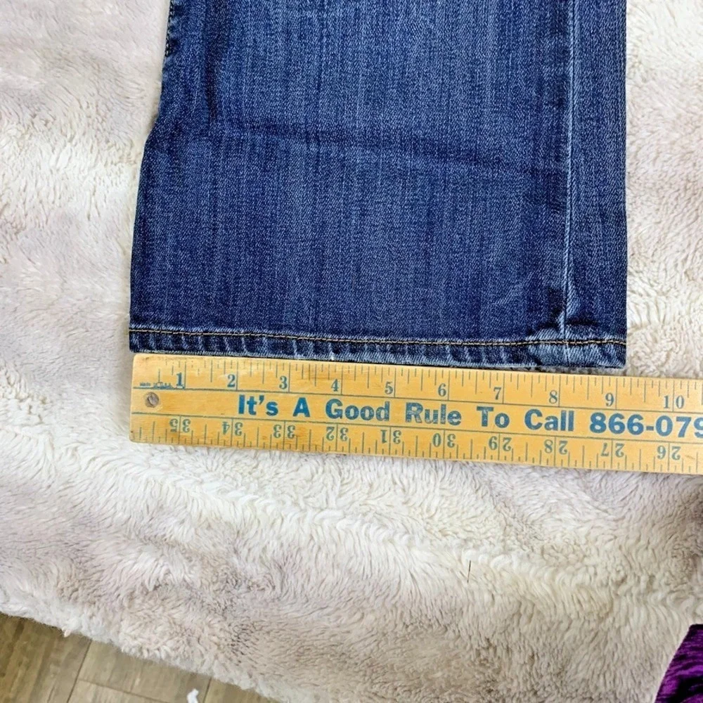 Lucky Brand Sweet N Low Bootcut Jeans Womens 8/29 Blue Denim Embroidered Pockets